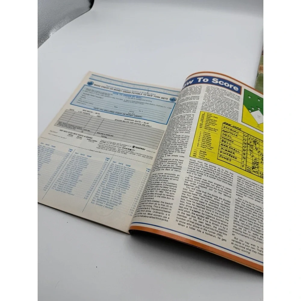 Vintage Baseball Magazine Lot 1983 NY Mets Score Book & 1988 Beckett Card Monthl